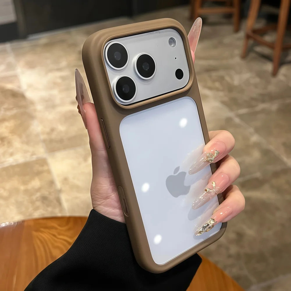 Intelligente Kamera-aanraakknoppie Kristalhelder Telefoonhouer vir iPhone 17 Pro Max, Pro, 17 Air