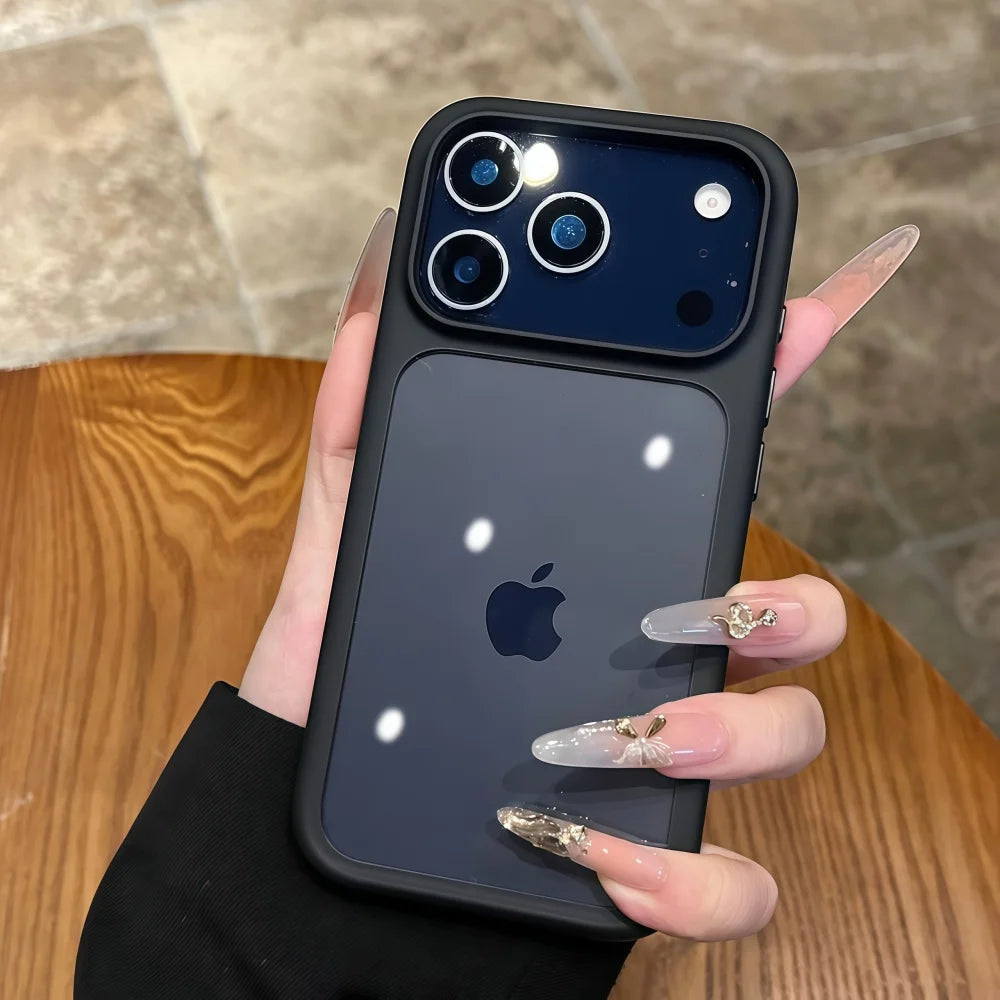 Intelligente Kamera-aanraakknoppie Kristalhelder Telefoonhouer vir iPhone 17 Pro Max, Pro, 17 Air